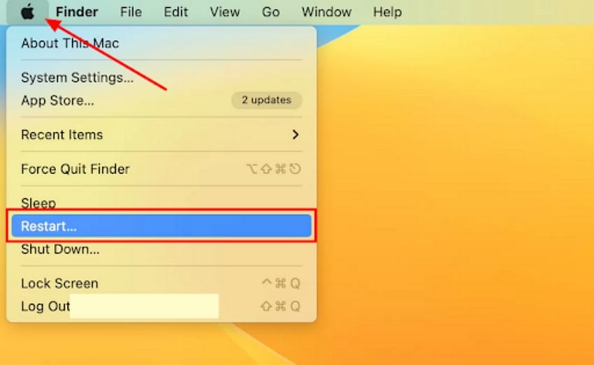 restart mac device
