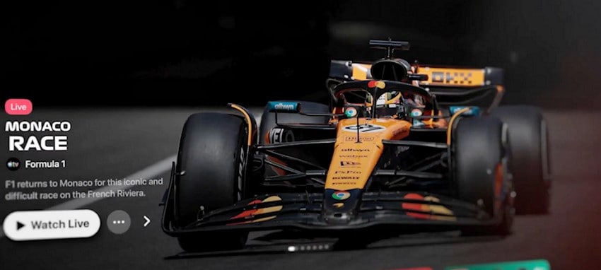 apple tv f1 live streaming