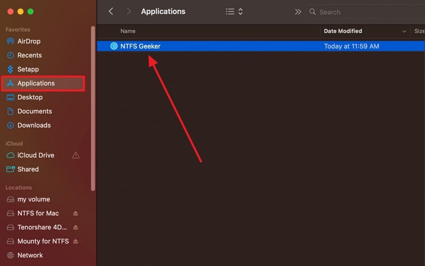 locate ntfs geeker applications macbook