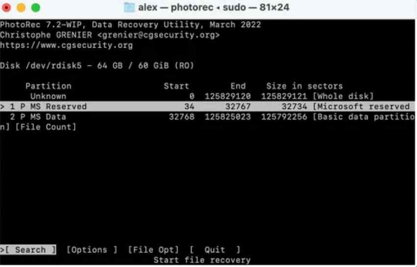 photorec photo recovery