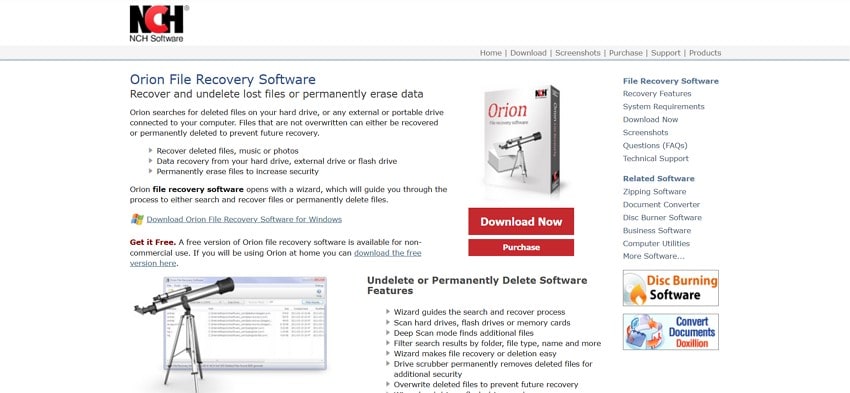 orion file recovery software ssd drive
