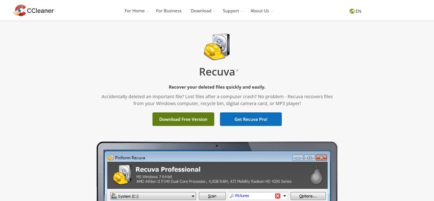 recuva performs ssd data recovery process
