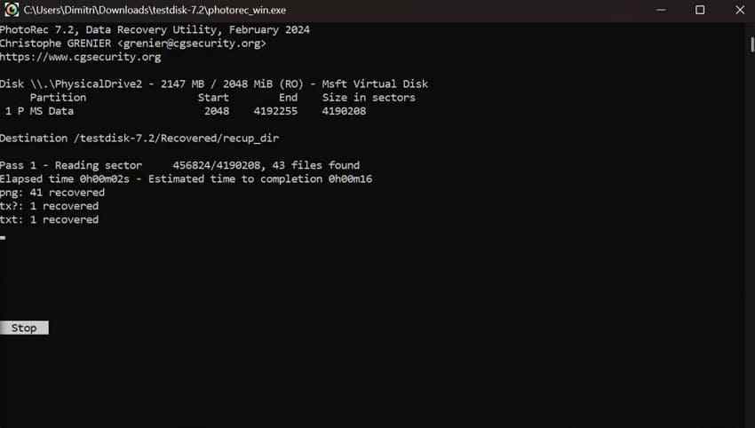 photorec file signature usb recovery