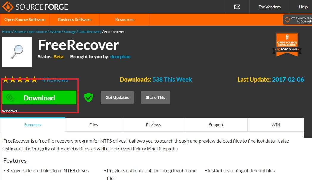 download freerecover 