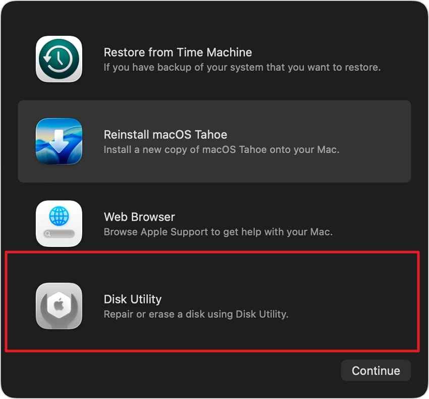 access disk utility