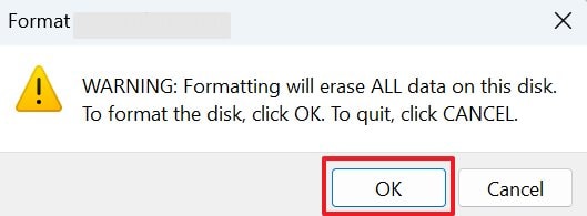 confirm formatting fujifilm camera card
