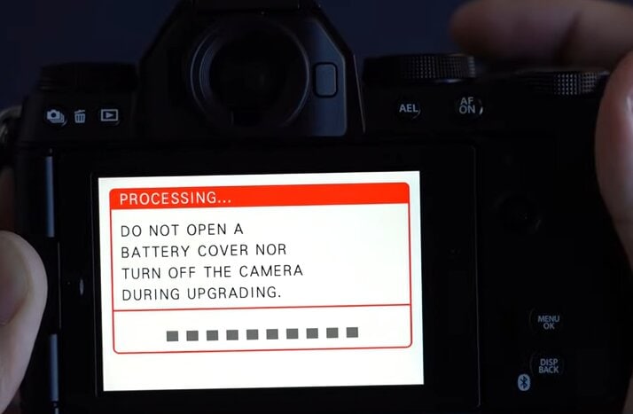 check progress bar of software update