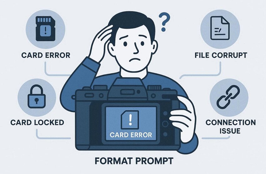 symptoms of fujifilm camera card error