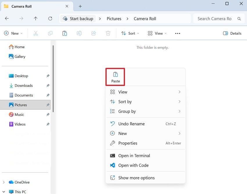 paste fujifilm camera card files
