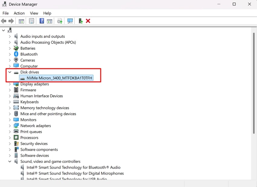 open device manager