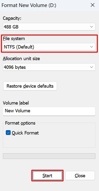 format sd card windows