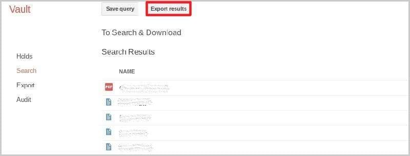 export results 