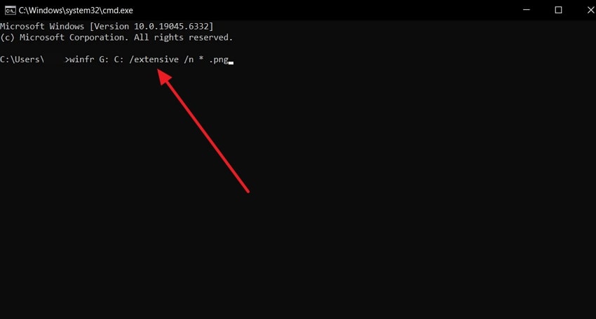 enter command and retrieve lost files