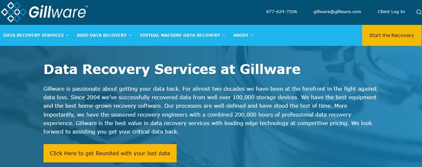 Service de récupération des données raid gillware
