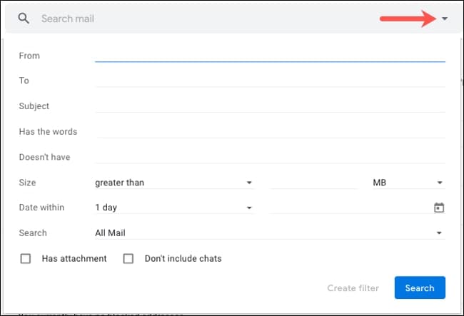 gmail forwarding filter option 3