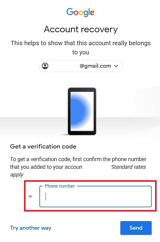 enter verification code