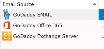 Godaddy fuente de correo electrónico 