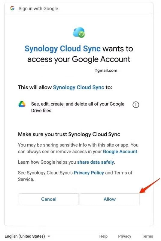 enable cloud sync access