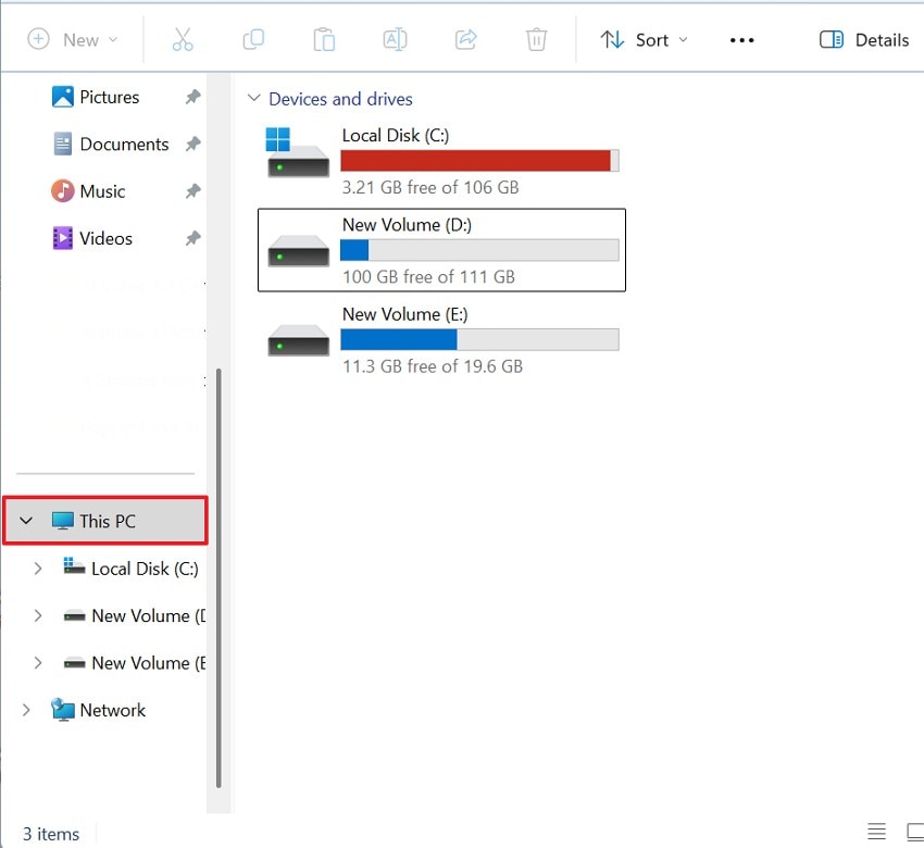 review drive space availability