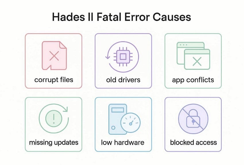 causes behind hades II fatal error