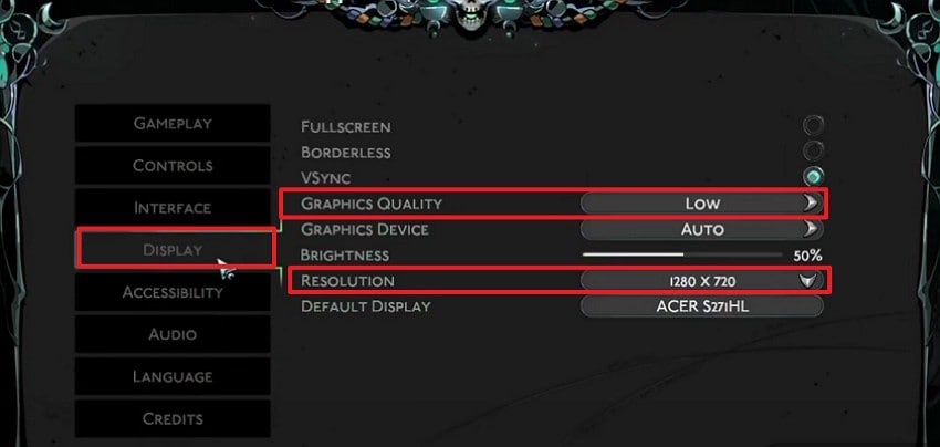 lower resolution and graphic quality