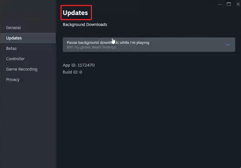 check the game updates