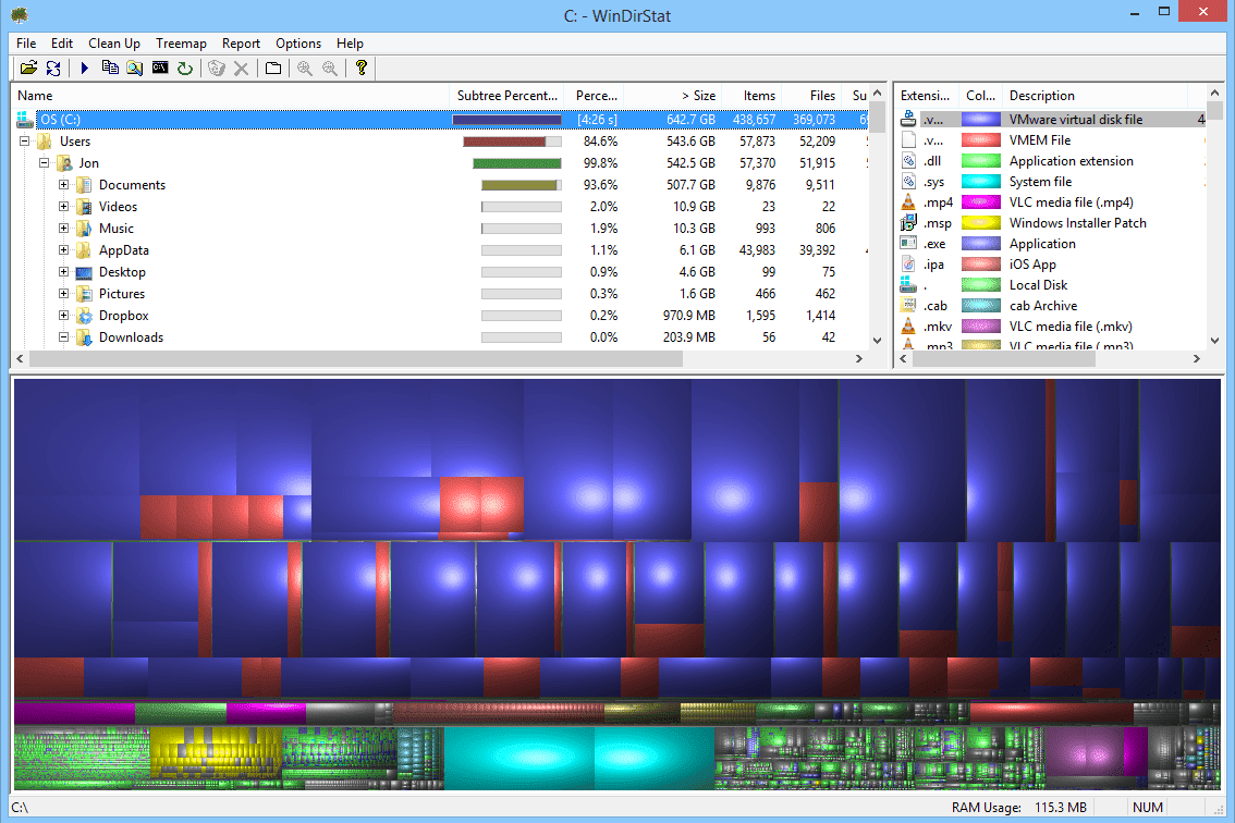 windirstat interface 