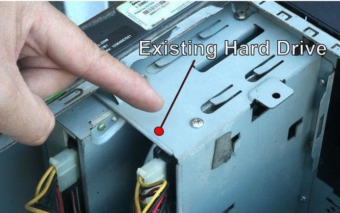 locate hard drive and connectors