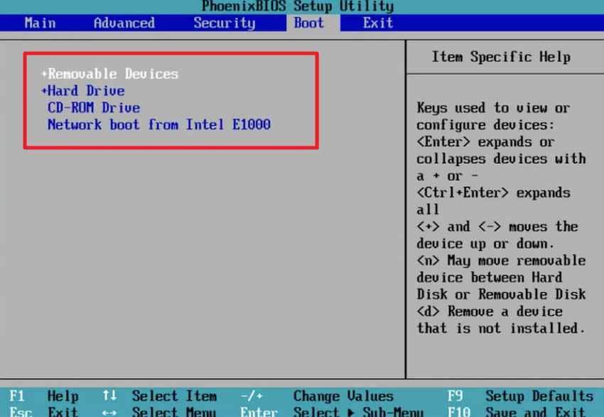 check bios hard drive