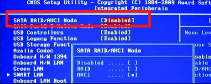 check sata ahci mode