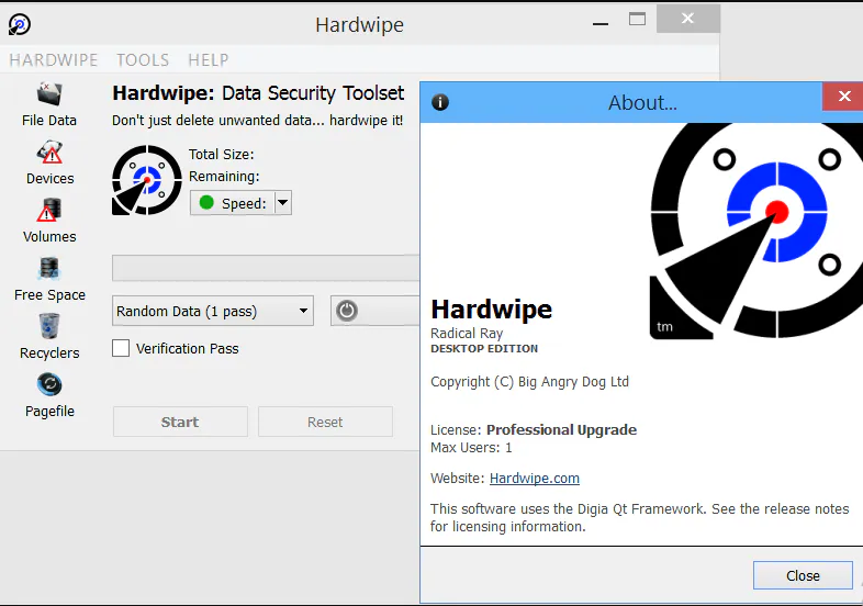 hardwipe per la pulizia delle unità