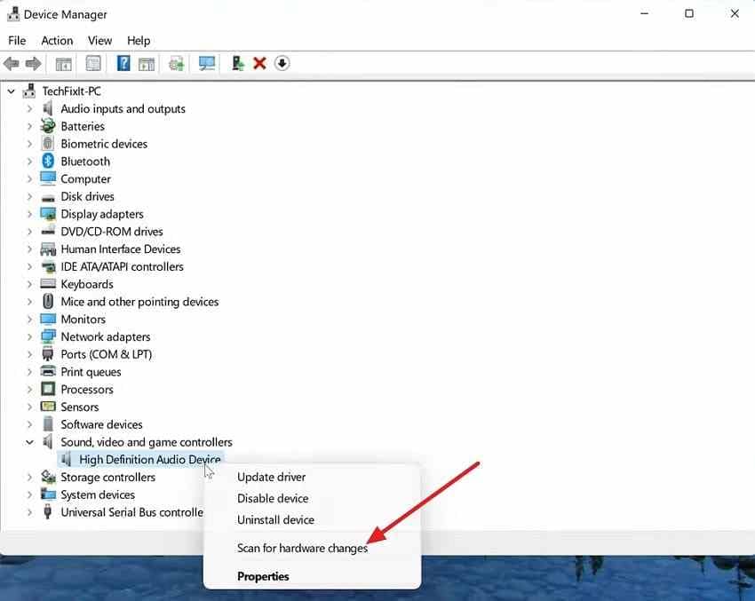 scan device manager hardware changes