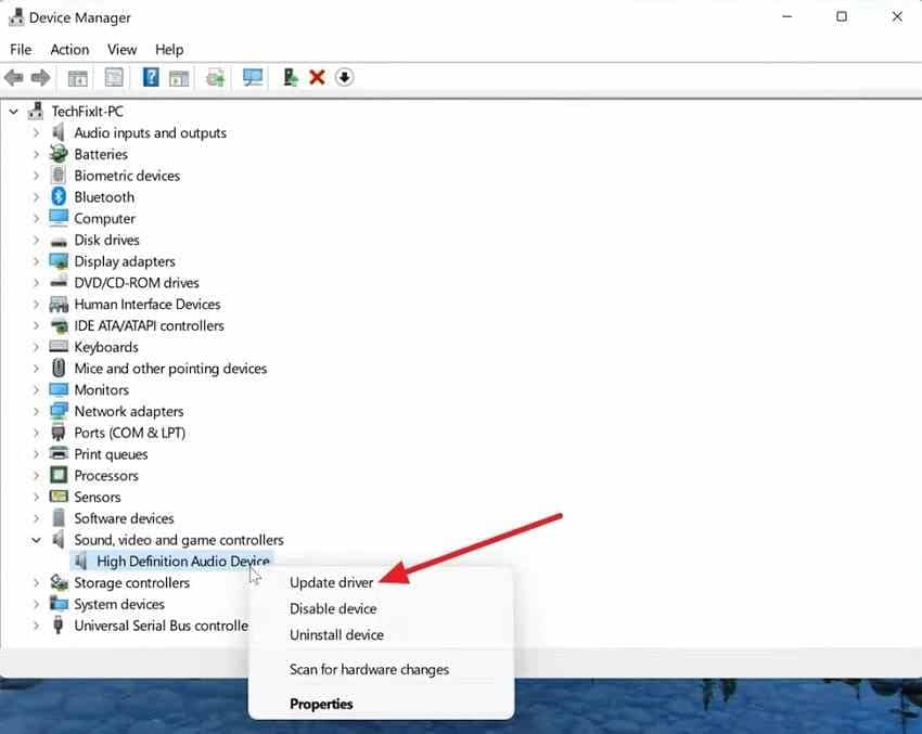 update hdmi audio device driver