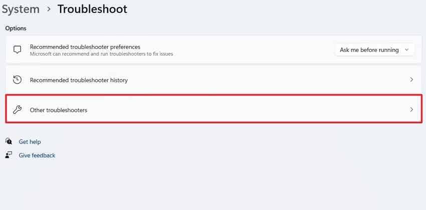 access windows audio troubleshooting options