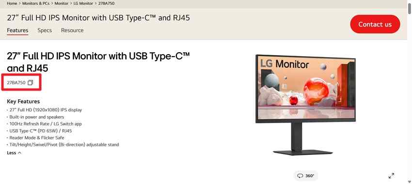 check monitor speaker specifications