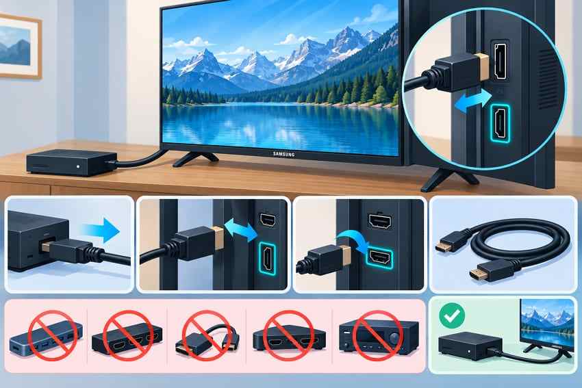 direct samsung tv hdmi connection