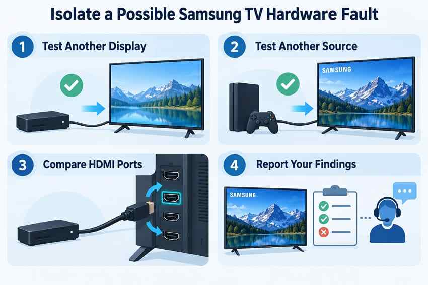 samsung tv hardware fault checks