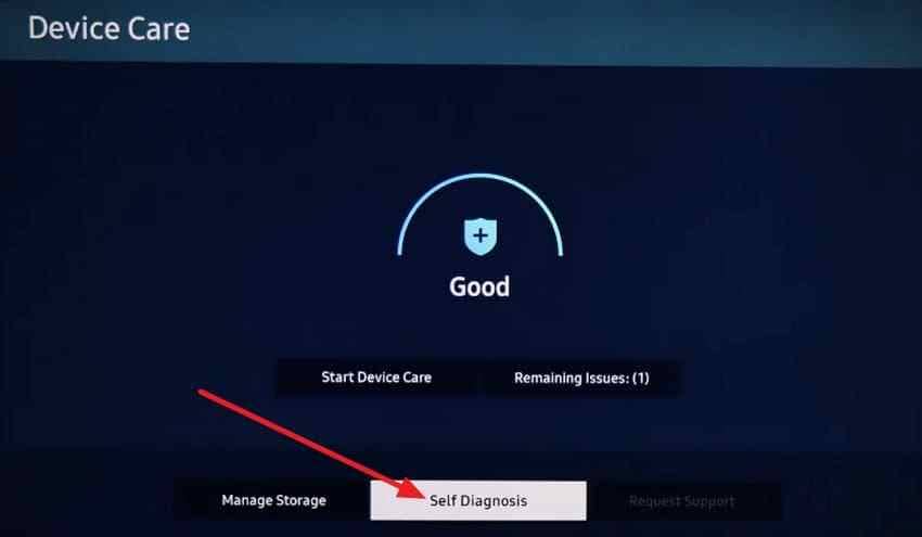 device care self diagnosis option