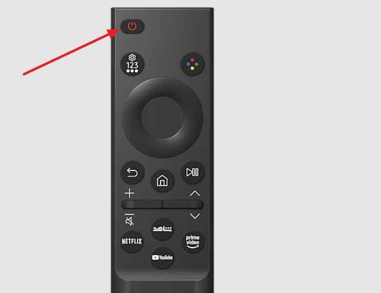 samsung remote power button location