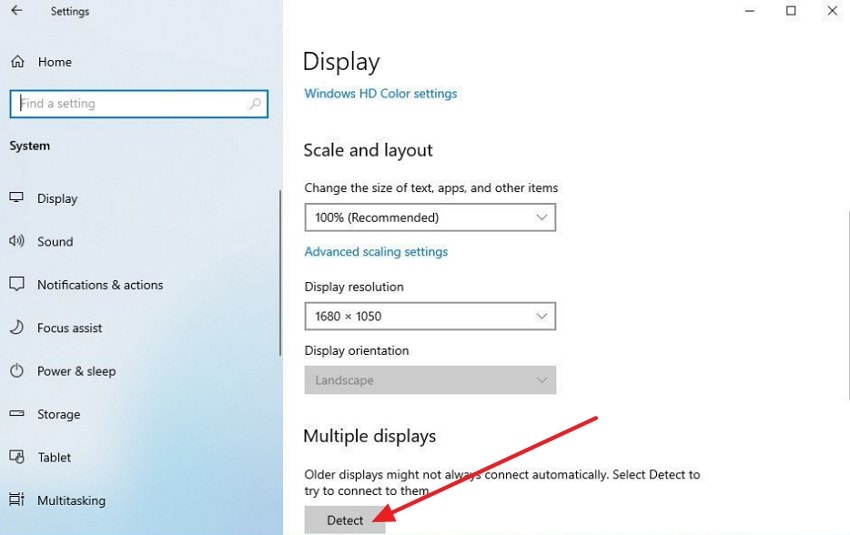 detect external monitor manually