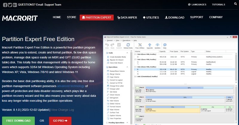 macrorit disk partition expert free homepage