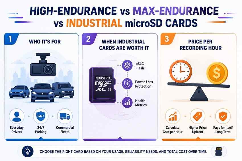 microsd card for dash cam picks