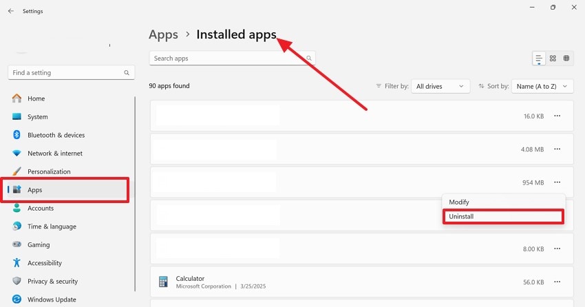uninstall hollow knight from apps settings