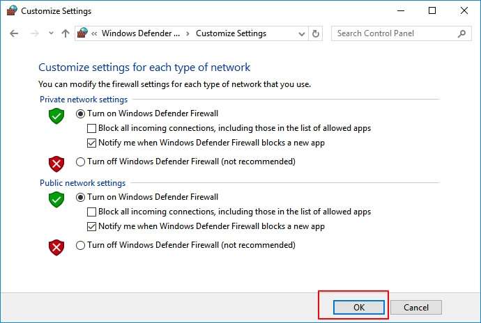 use Windows defender firewall para eliminar virus de su computadora 2
