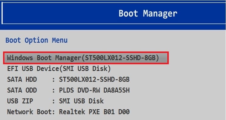 windows boot manager