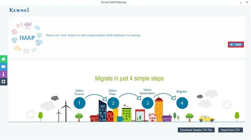 respaldar zoho mail con kernel imap