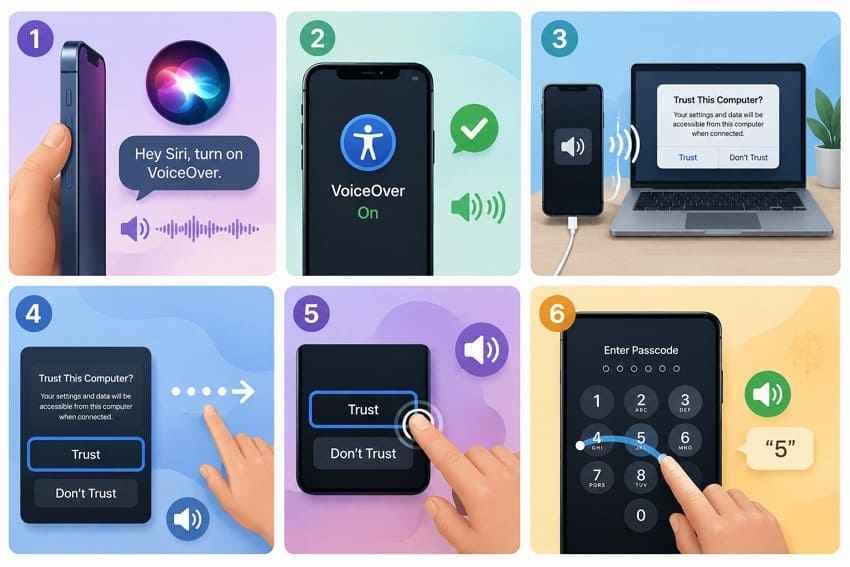 use voiceover to trust computer