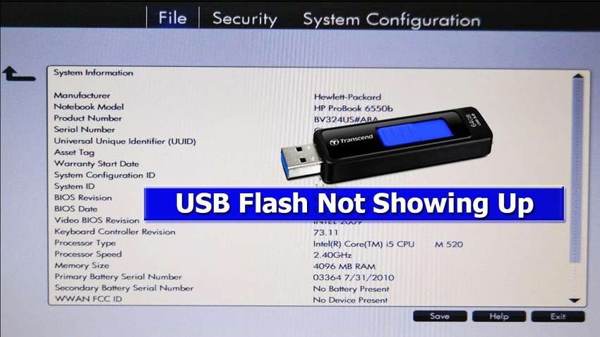 how to fix the “hp boot from a USB not showing” problem