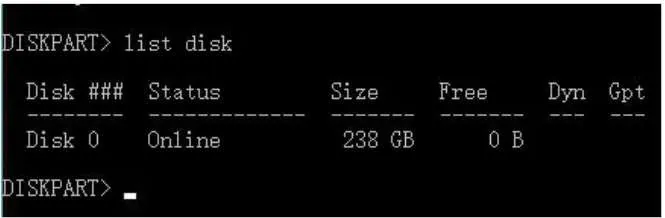 the list disk command