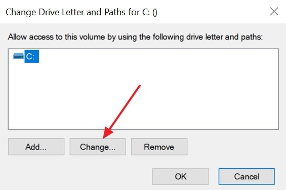 access change option